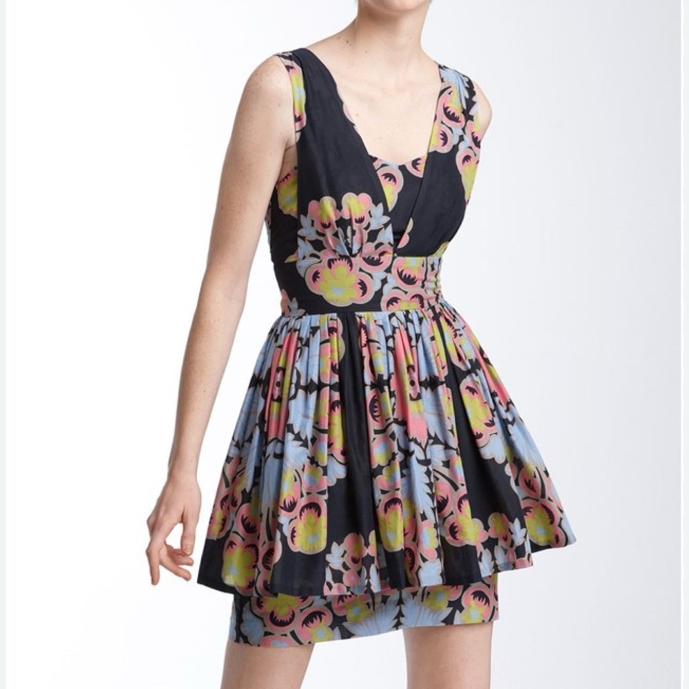 Anthropologie Leifsdottir Floral Kaleidscope Dress, Size 0